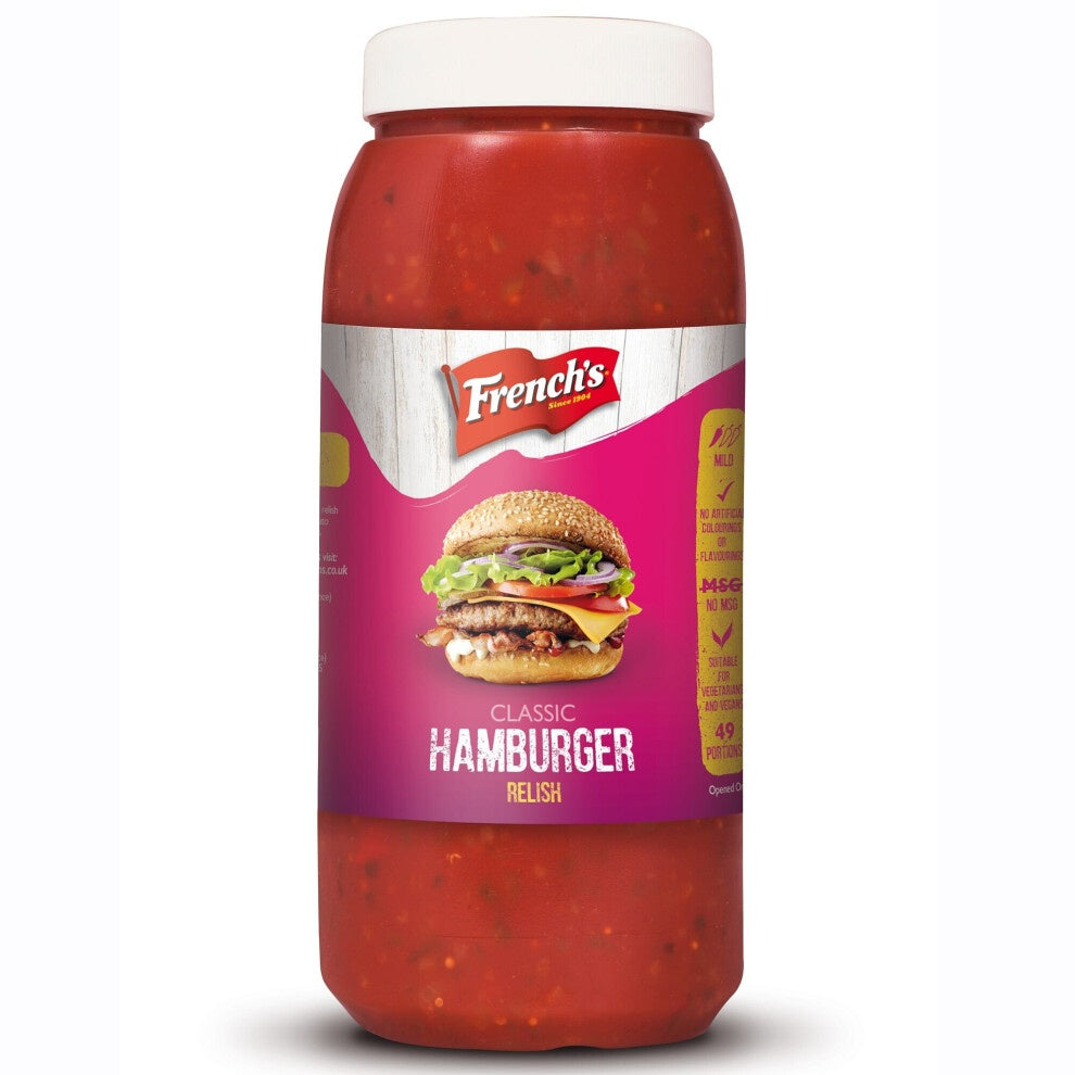 4 x French's Classic Hamburger Relish 2.45Kg