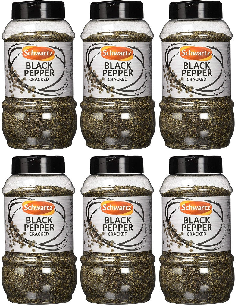 6 x Schwartz Cracked Black Pepper 380G