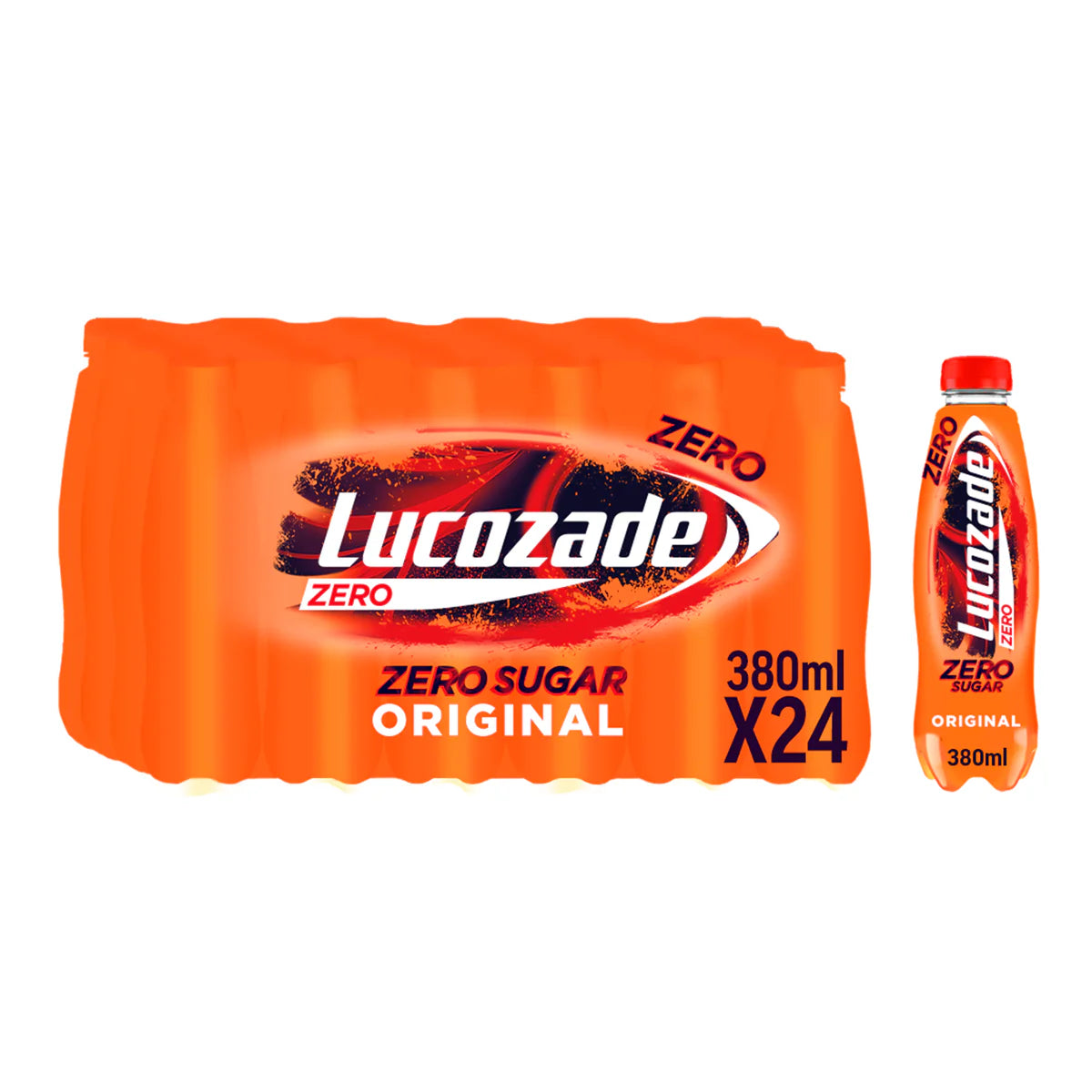 24 x Lucozade Zero Original 380Ml