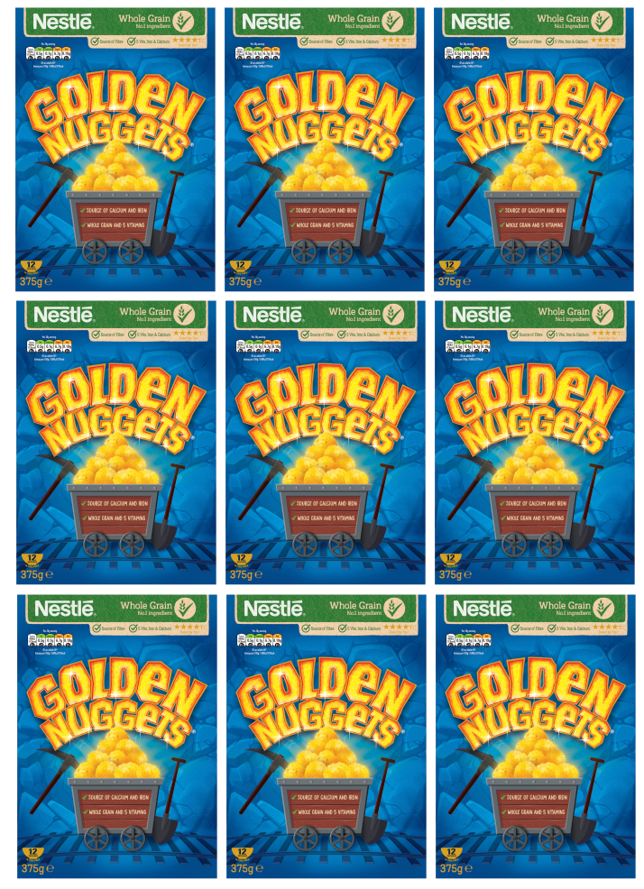 9 x Nestle Golden Nuggets 375Gm