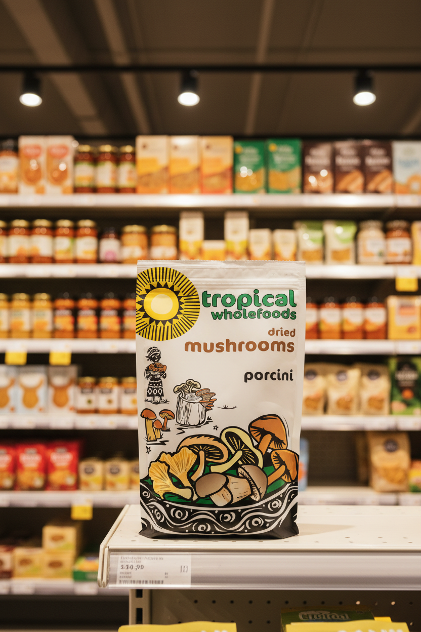 6 x Tropical Wholefoods Porcini Mushrooms - 30g