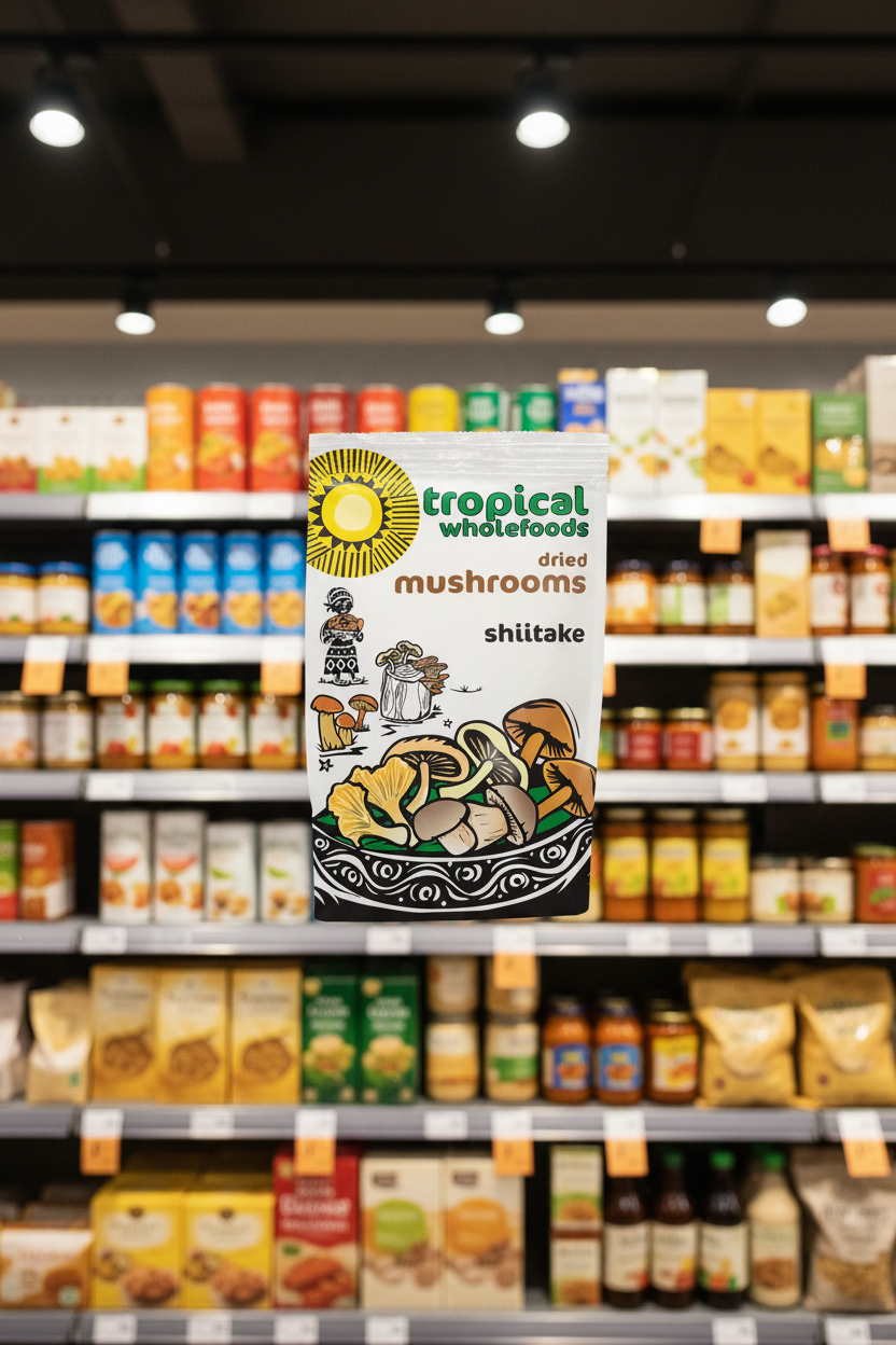 6 x Tropical Wholefoods Shiitake Mushrooms - 50g
