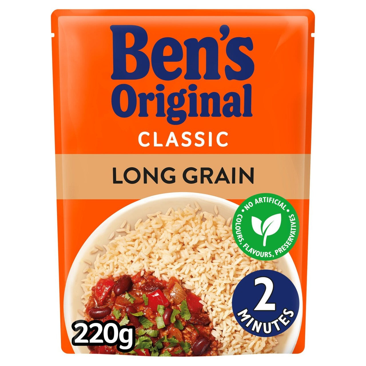 6 x Ben's Original Long Grain Microwave Rice 220G