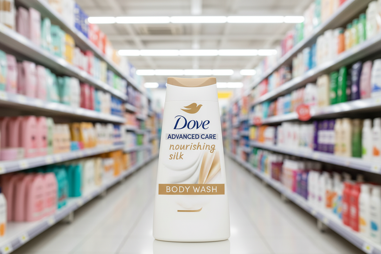 6 x Dove Advanced Care Body Wash Nourishing Silk 225 Ml