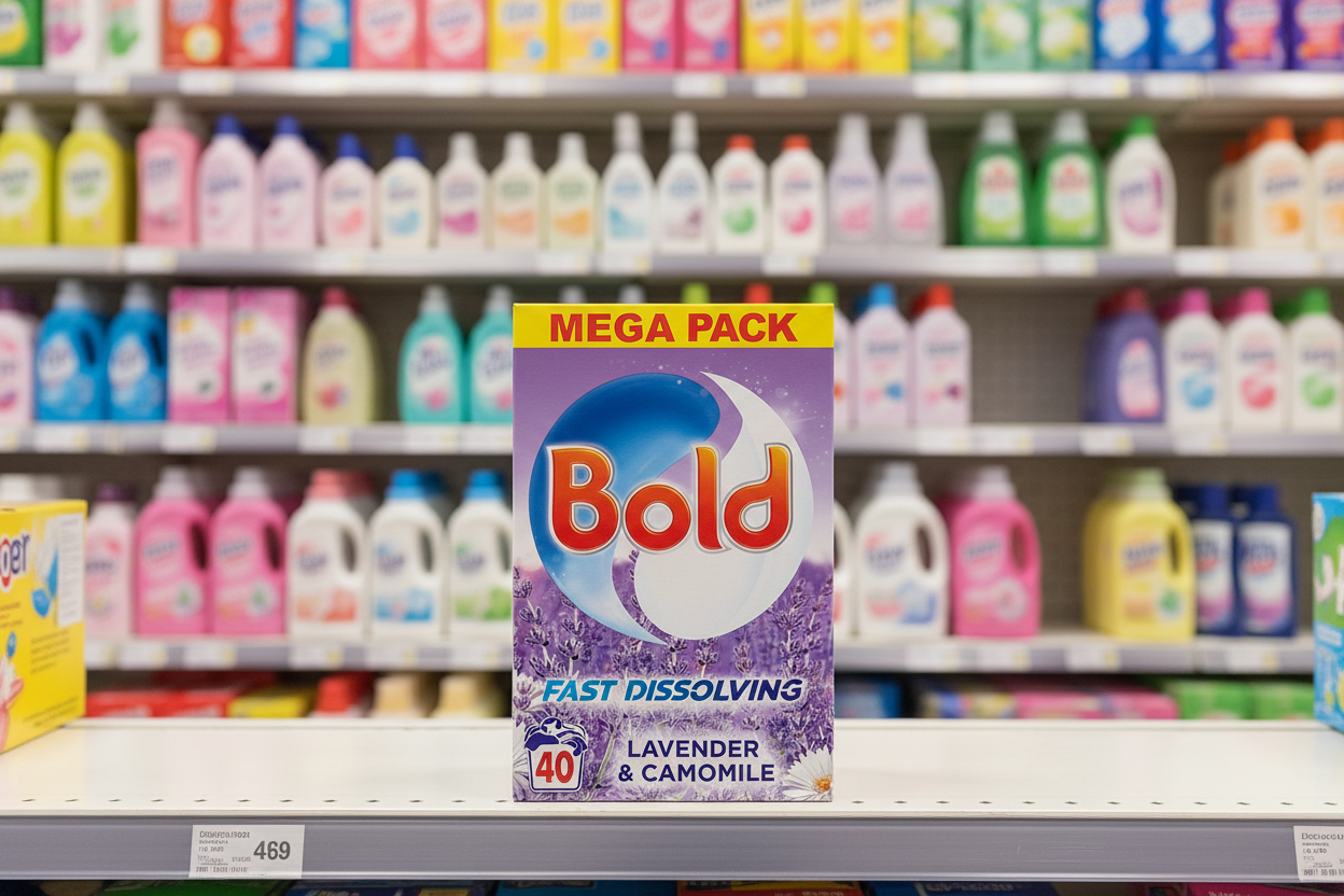 4 x Bold Washing Powder 2Kg 40 Washes Lavender & Camomile