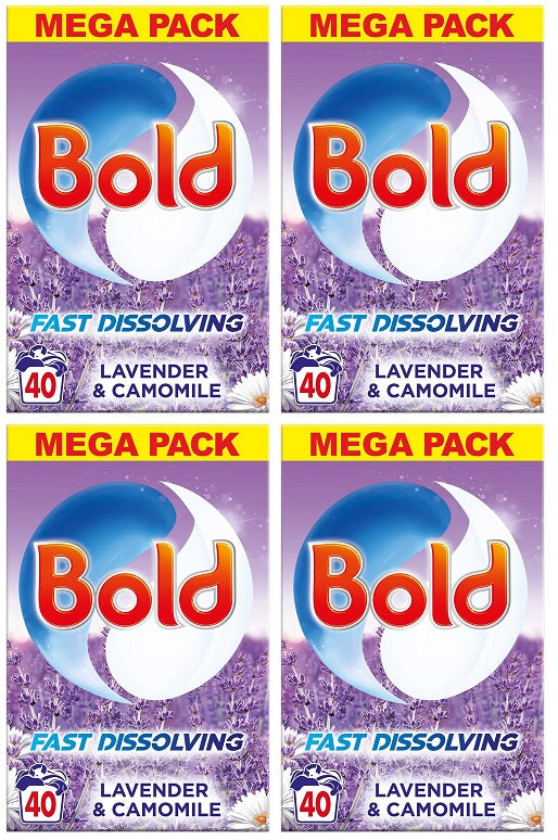 4 x Bold Powder Lavender 40 Wash - 2KG