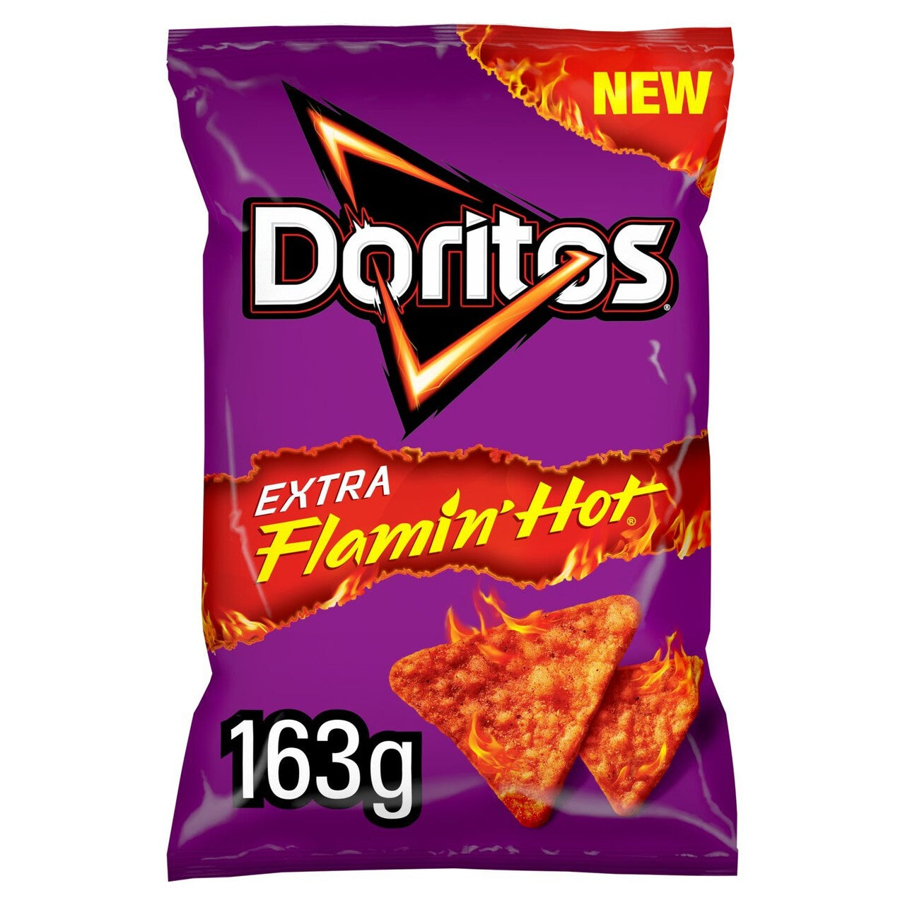 9 x Doritos Extra Flamin Hot Sharing Bag Crisps 163G