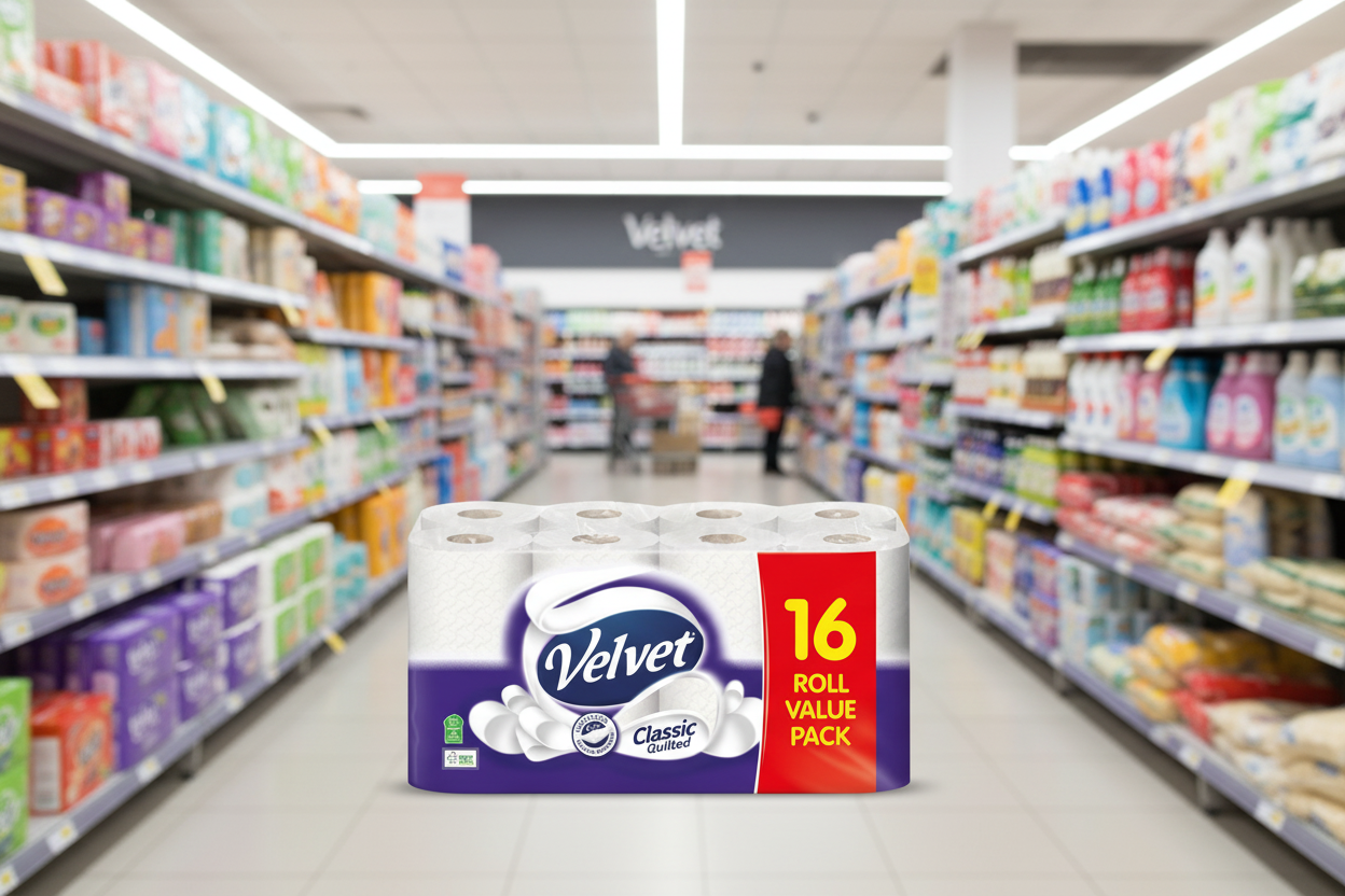 Velvet Classic Quilted Toilet Rolls 16 Rolls