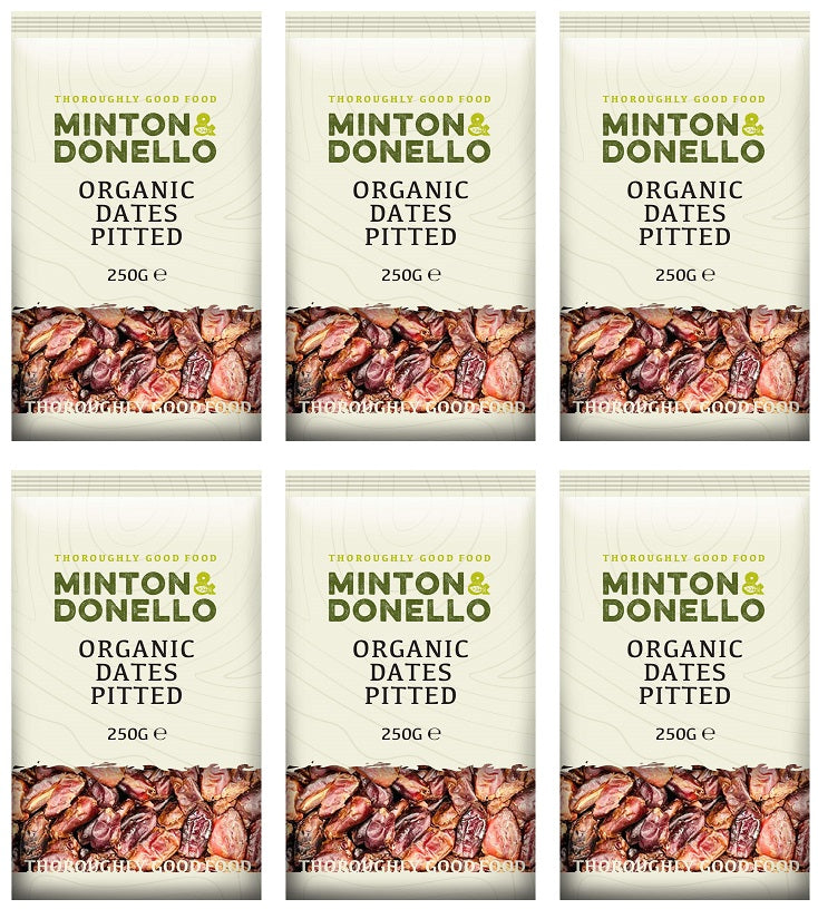 6 x Minton & Donello Organic Dates Pitted - 250g