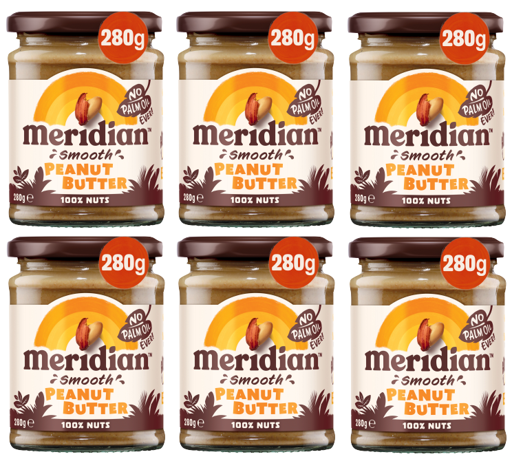 6 x Meridian Peanut Butter Smooth - 280GM