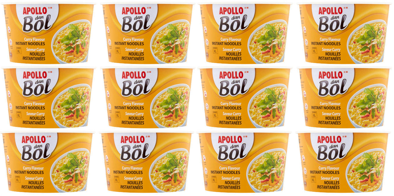 12 x Apollo Bol Noodles Curry 85G