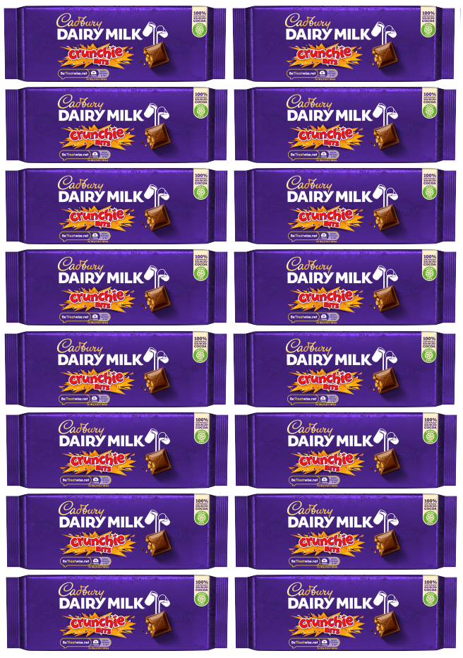 16 X Cadbury Crunchie Large Bar 180GM