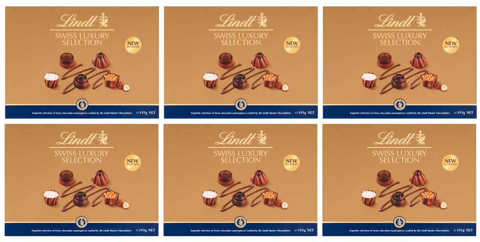 6 x Lindt Swiss Luxury Selection Chocolate Box - 193GM