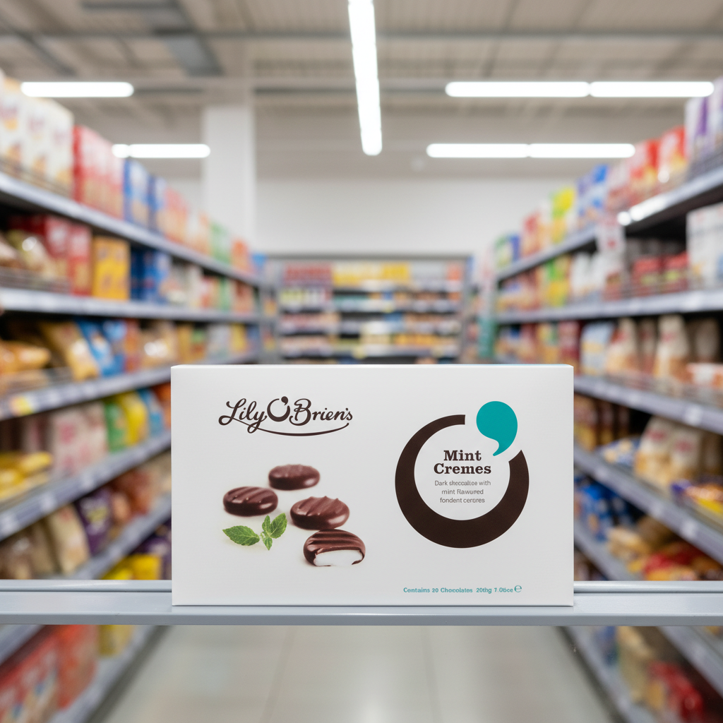 10 X Lily O'Briens Mint Cremes Box Chocolates 200GM