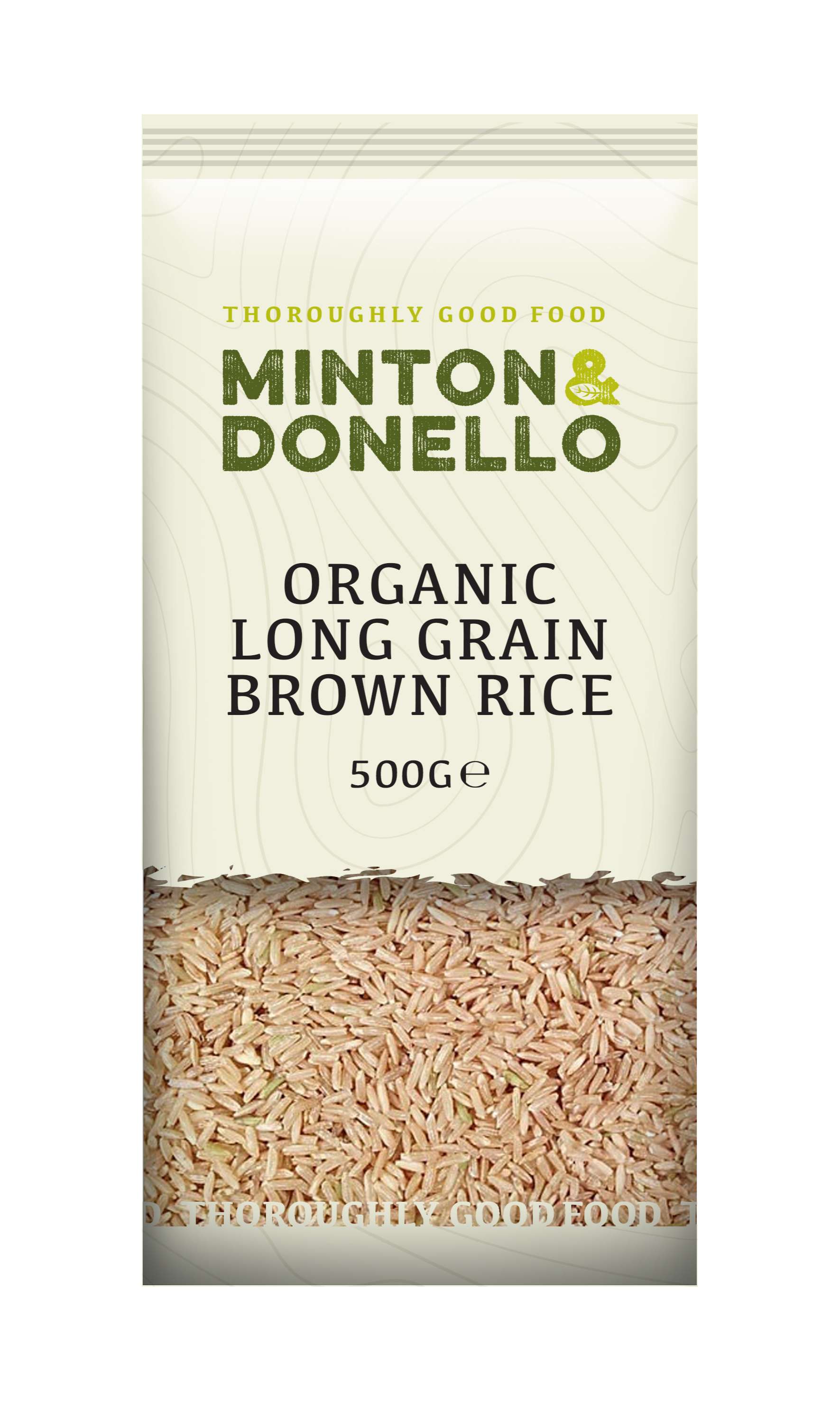 6 x Minton & Donello Organic Long Grain Brown Rice - 500g