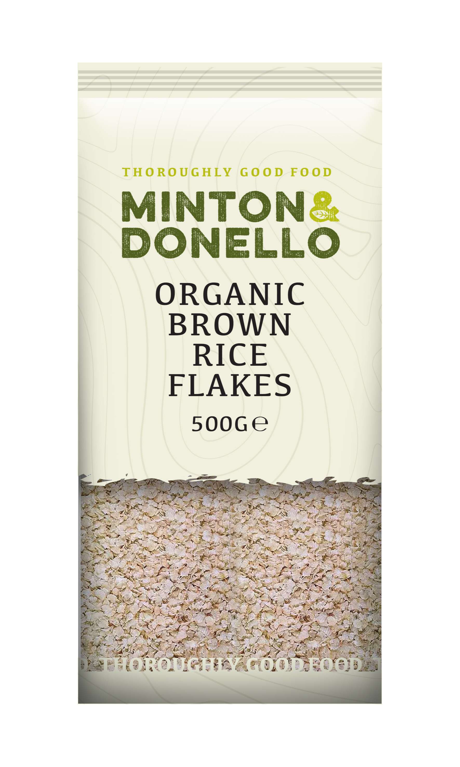 6 x Minton & Donello Organic Brown Rice Flakes - 500g