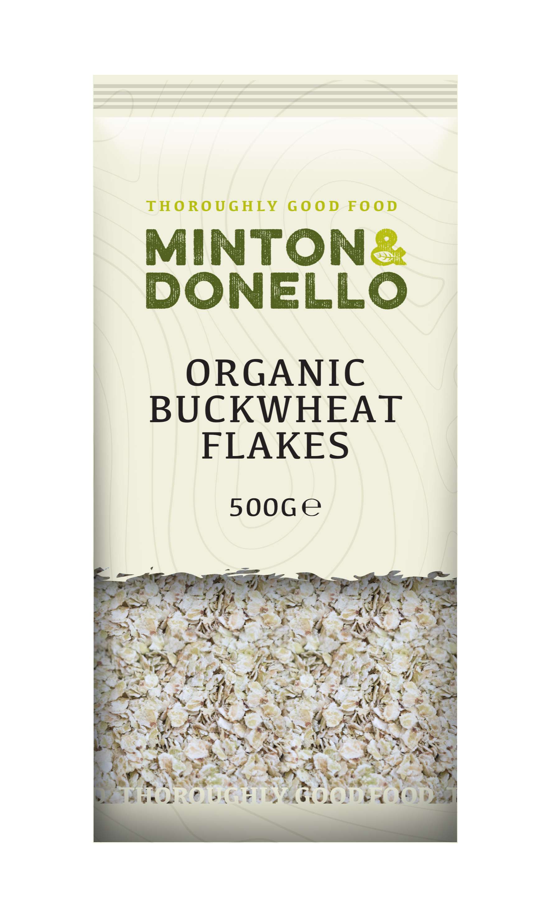 6 x Minton & Donello Organic Buckwheat Flakes - 500g