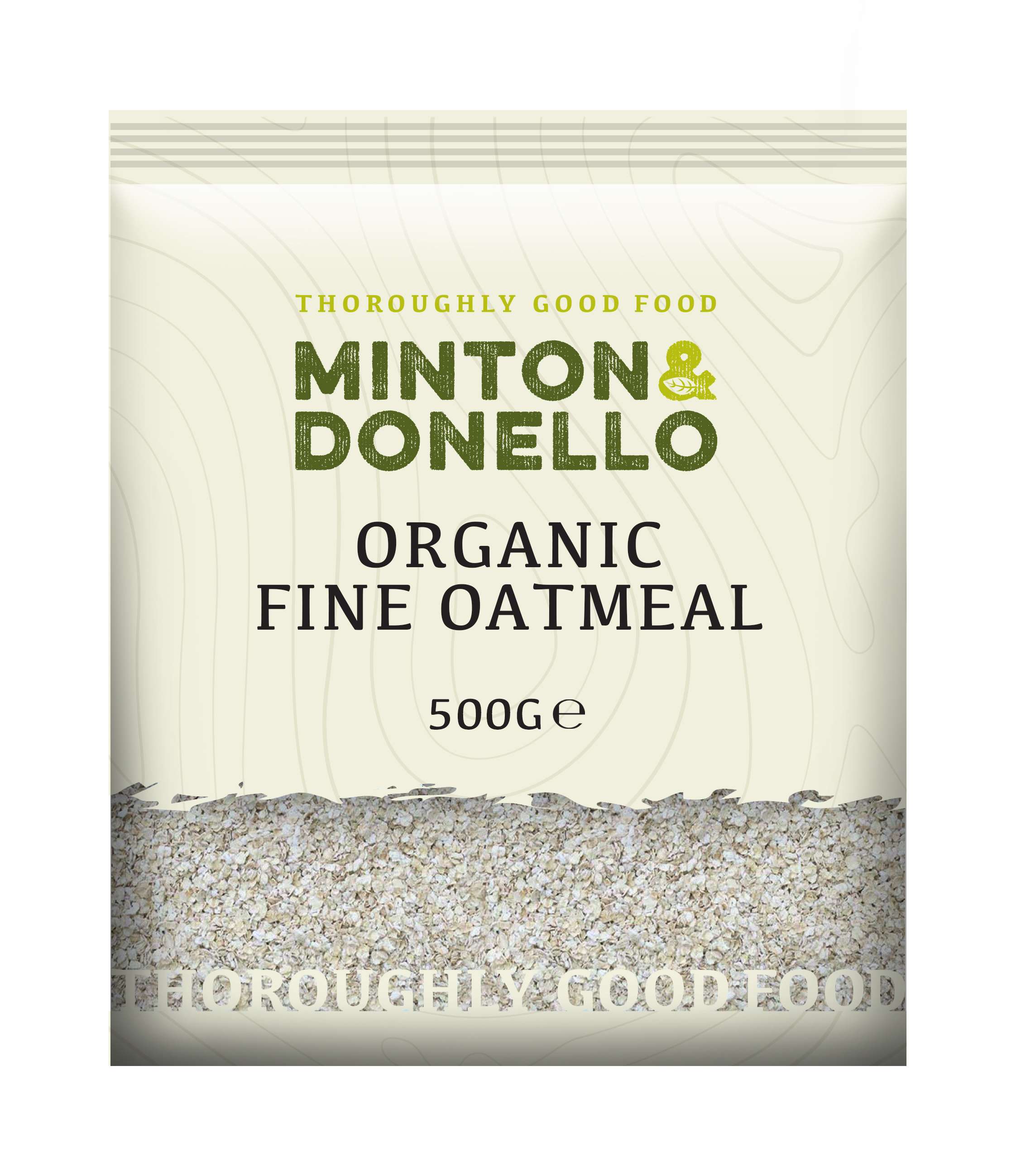 6 x Minton & Donello Organic Fine Oatmeal - 500g