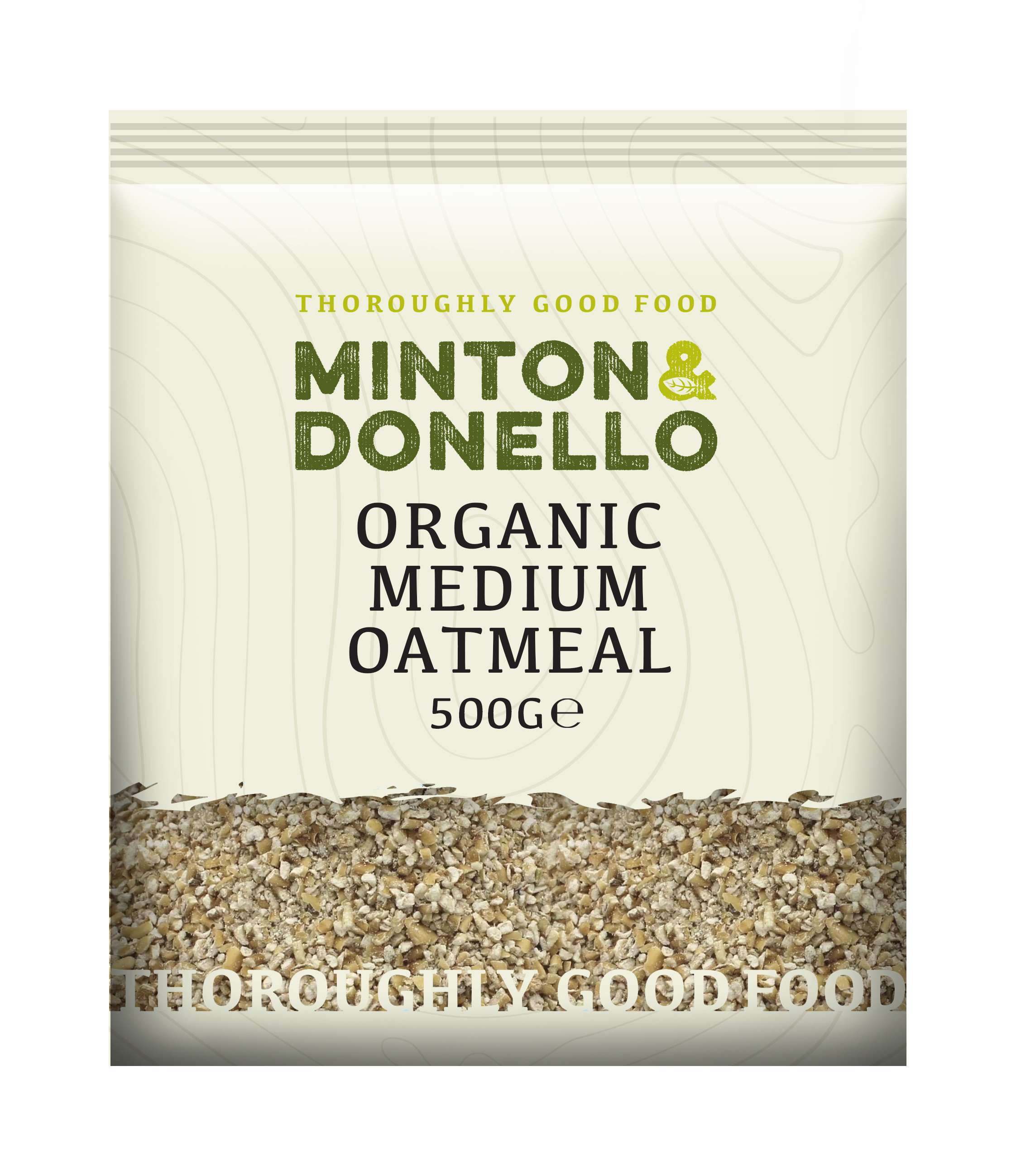 6 x Minton & Donello Organic Medium Oatmeal - 500g