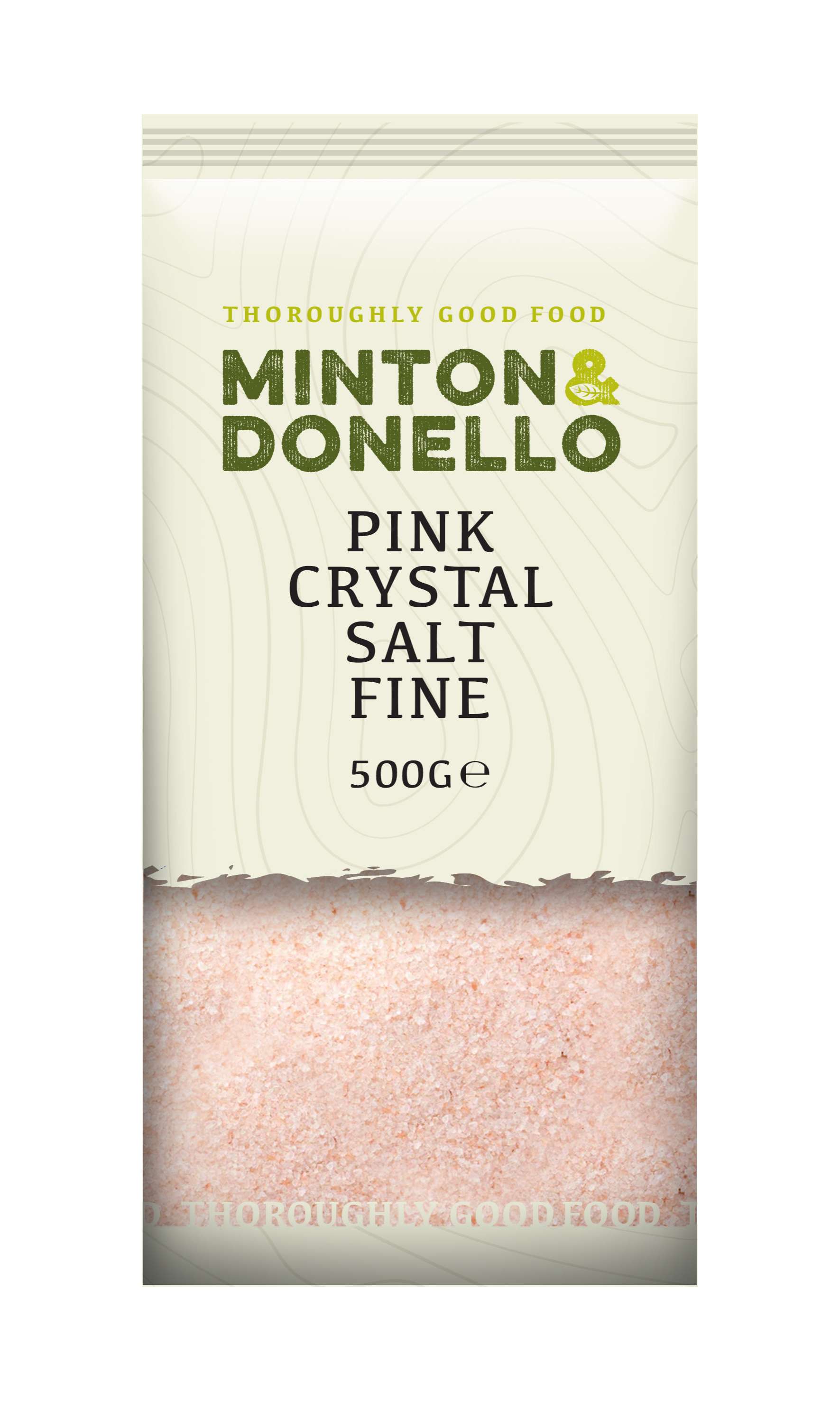 6 x Minton & Donello Pink Crystal Salt Fine - 500g