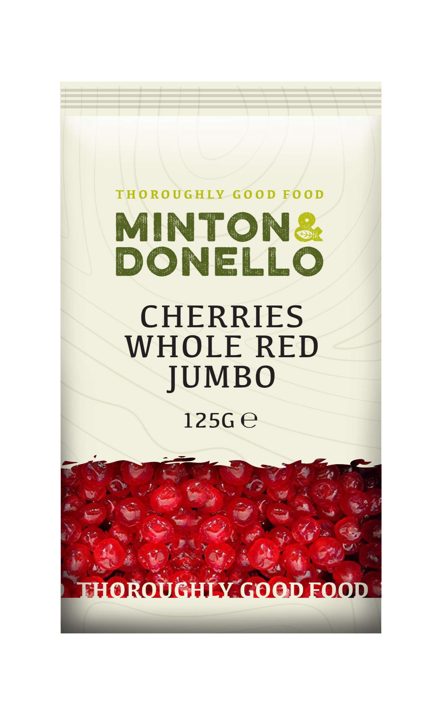6 x Minton & Donello Cherries Whole Red Jumbo - 125g