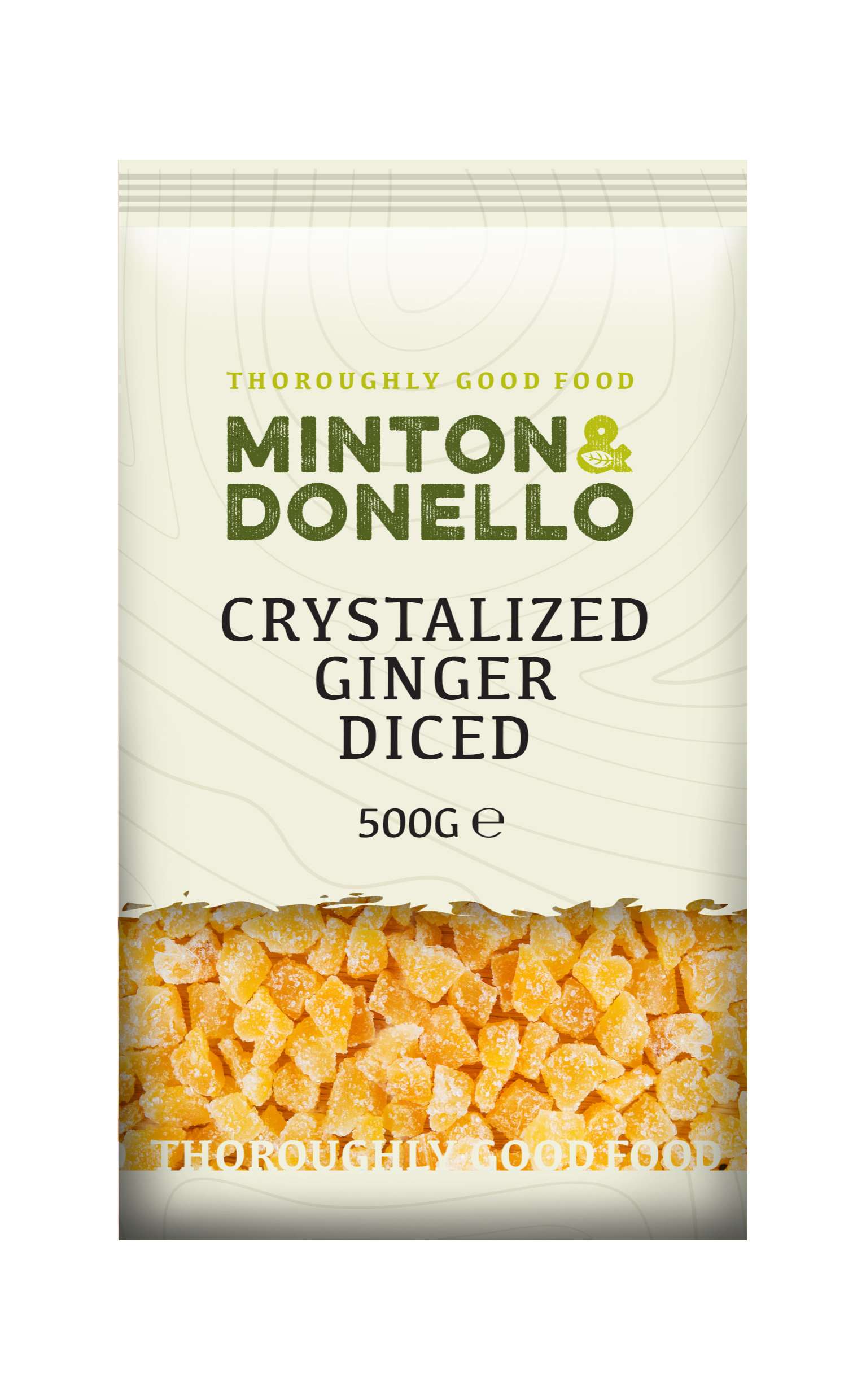 6 x Minton & Donello Crystalized Ginger Diced - 500g