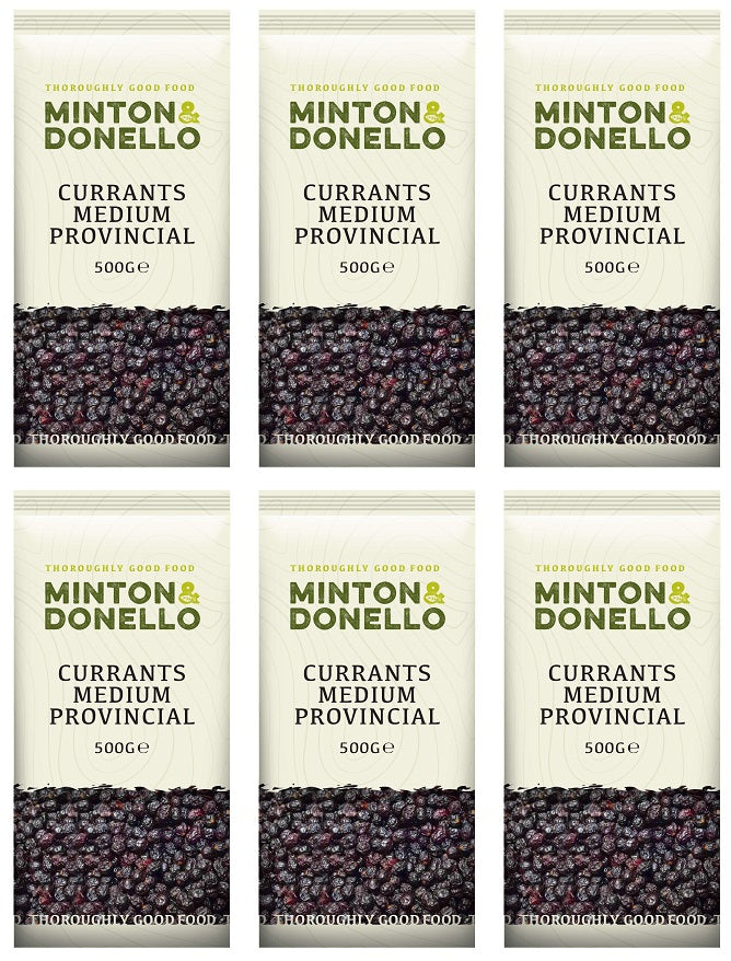 6 x Minton & Donello Currants Medium Provincial - 500g