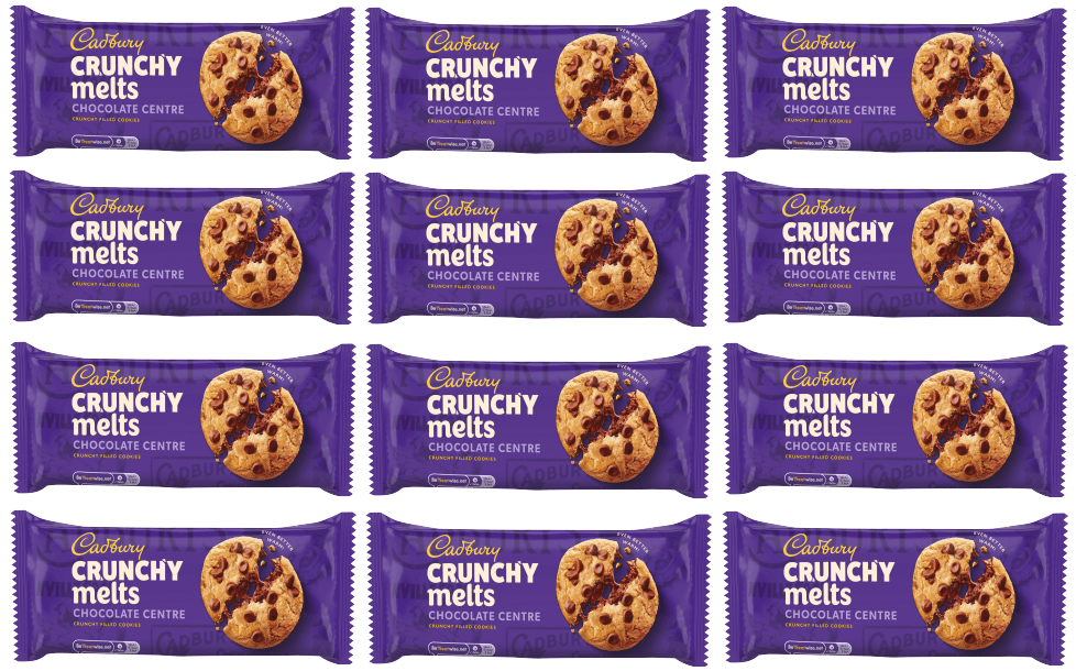 12 x Cadbury Crunchy Melts Chocolate Centre 156Gm