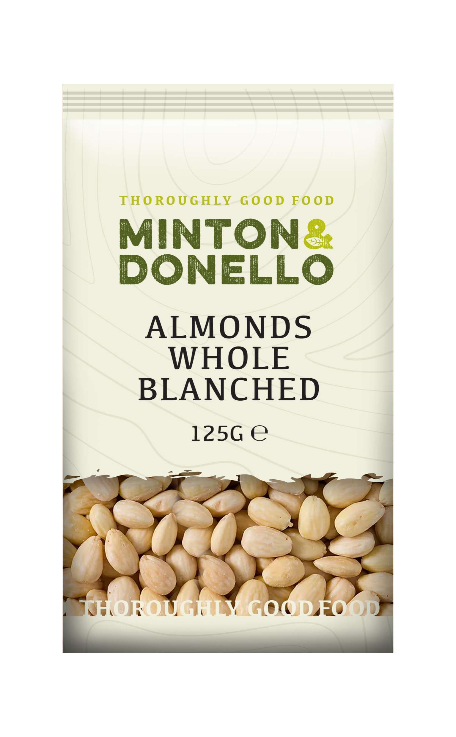 6 x Minton & Donello Almonds Whole Blanched - 125g