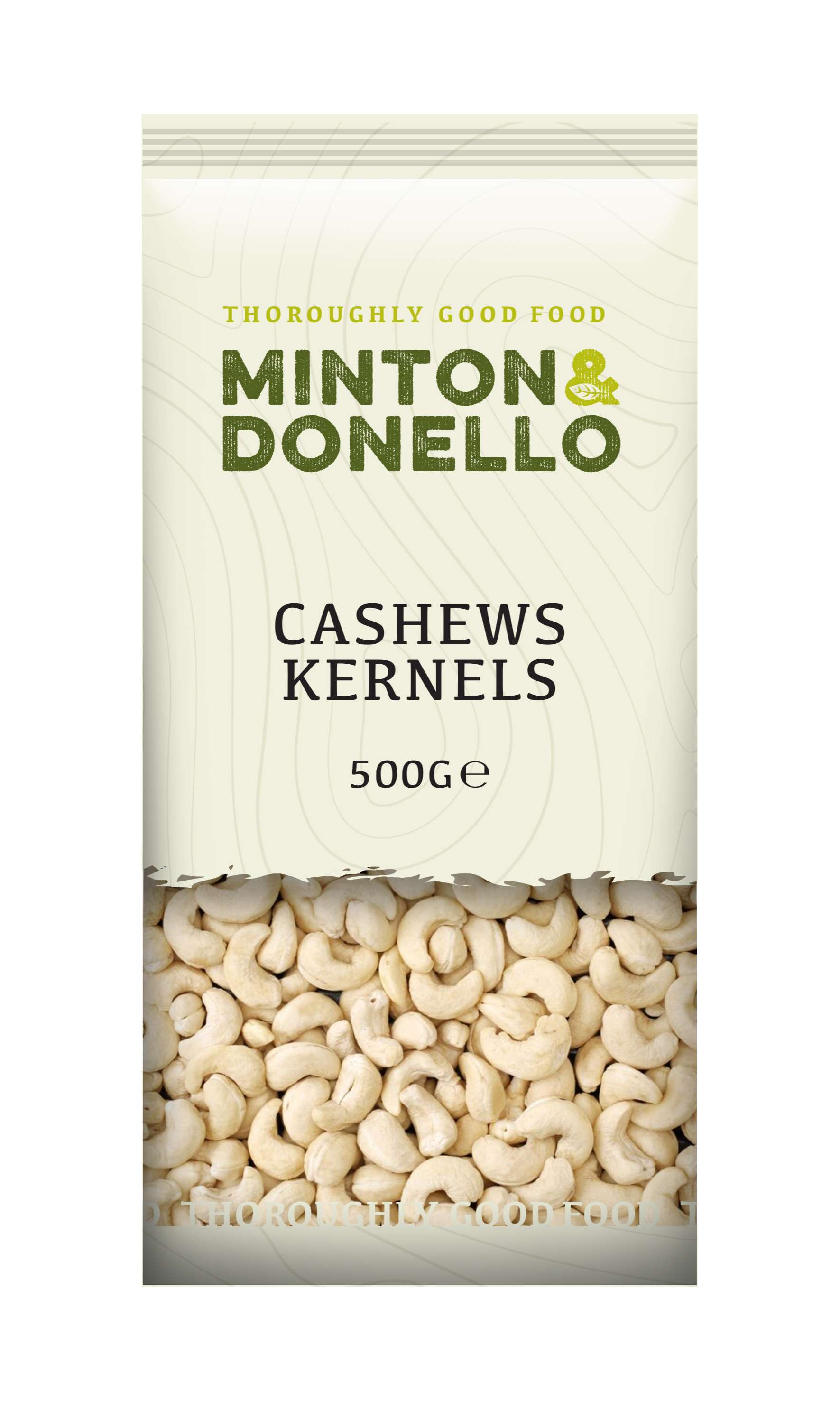 6 x Minton & Donello Cashews Kernels - 500g
