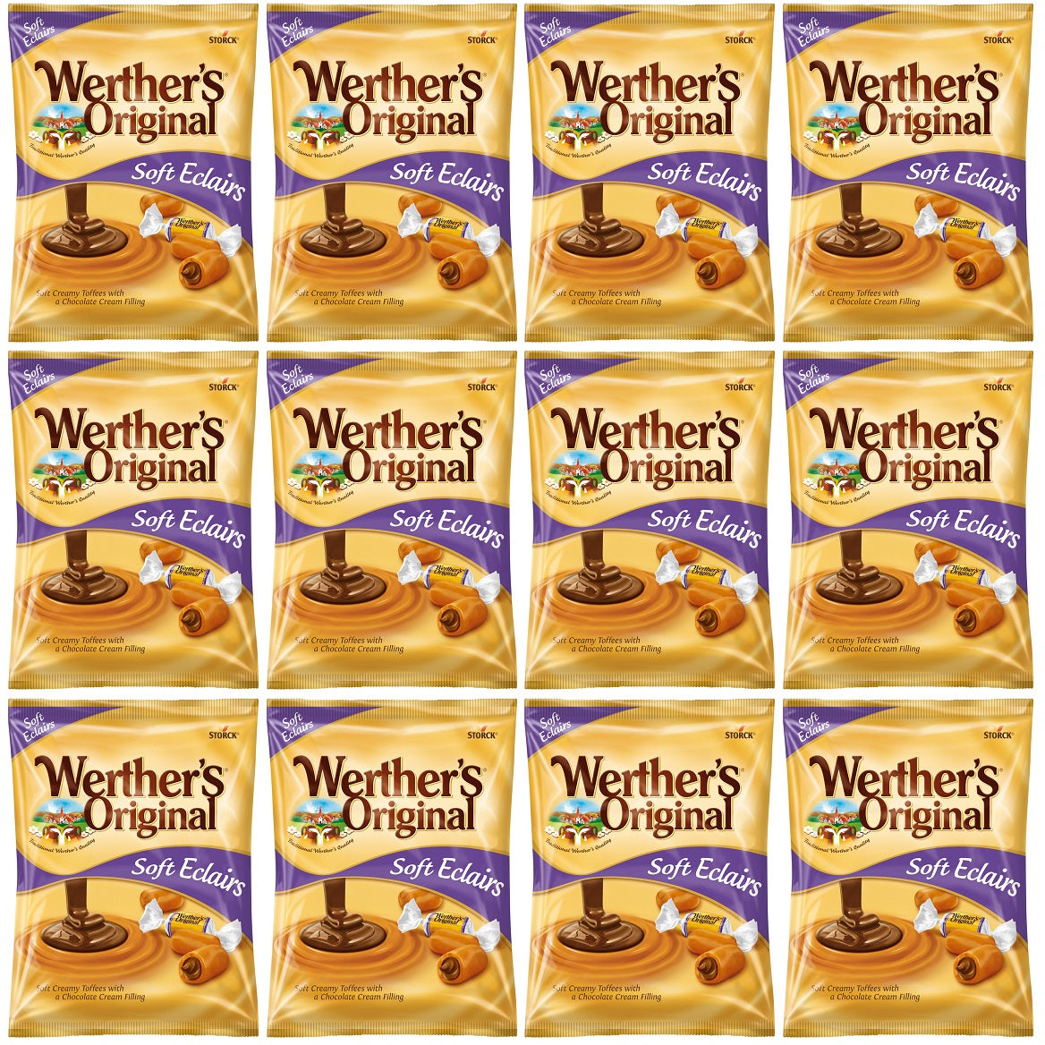 12 x Werthers Soft Eclair Bag - 100Gm