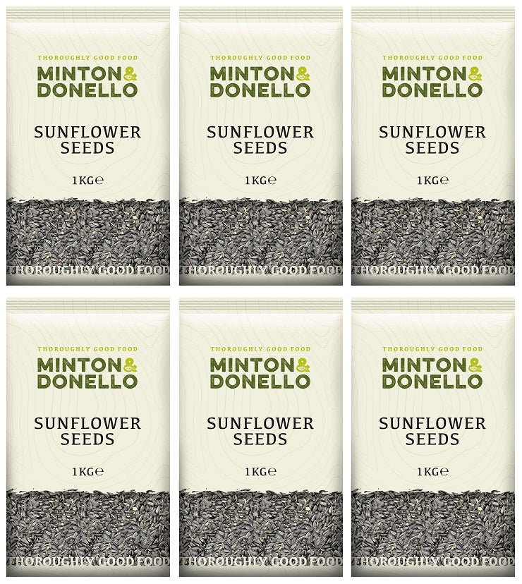 6 x Minton & Donello Sunflower Seed - 1000g