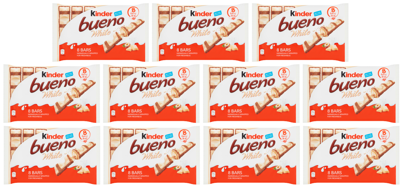 11 x Kinder Bueno White 4 Pack 172Gm