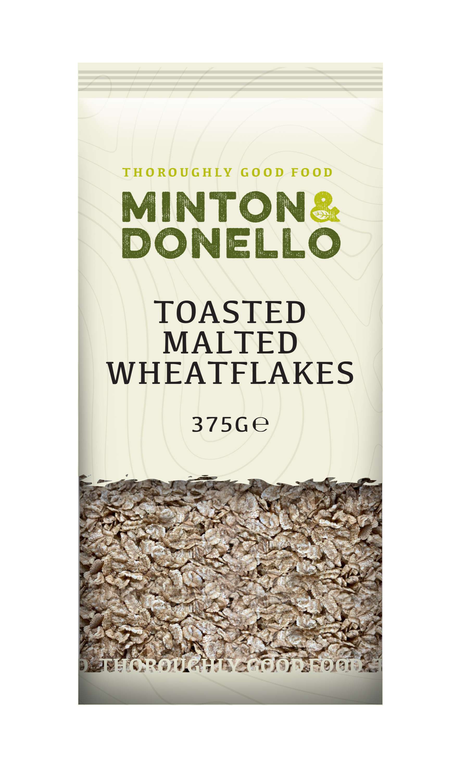 6 x Minton & Donello Toasted Malted Wheatflakes - 375g