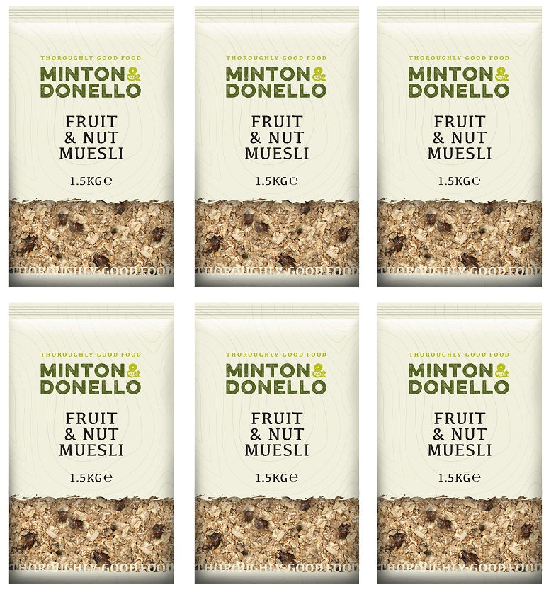 6 x Minton & Donello Fruit & Nut Muesli - 1500g