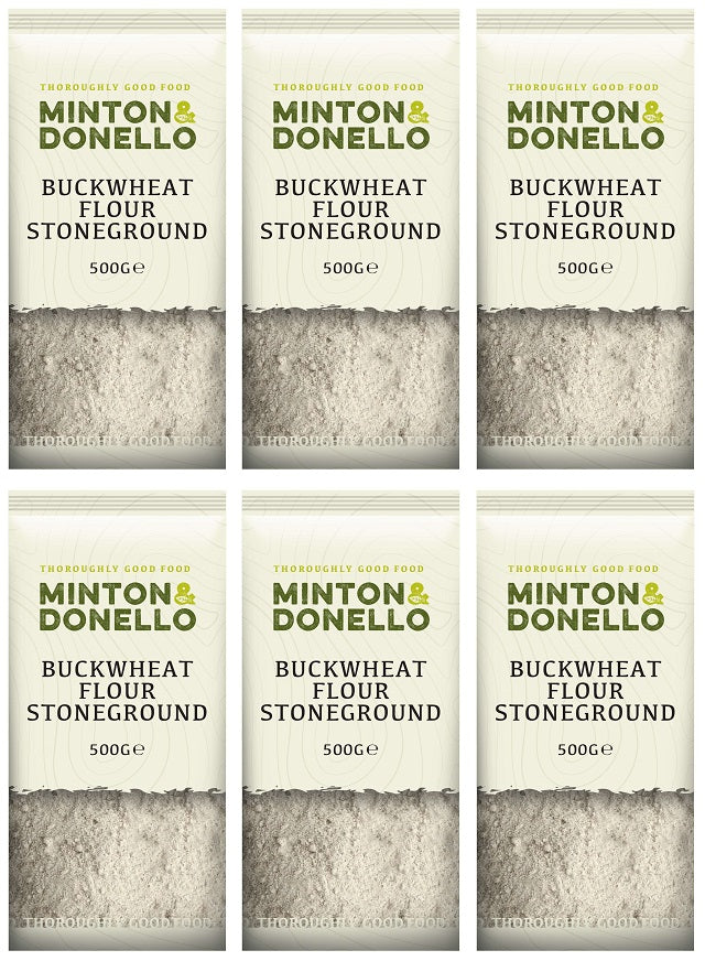 6 x Minton & Donello Buckwheat Flour Stoneground - 500g
