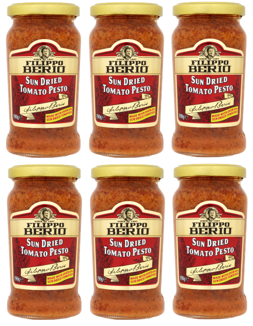 6 x Filippo Berio Sun Dried Tomato Pesto 190G