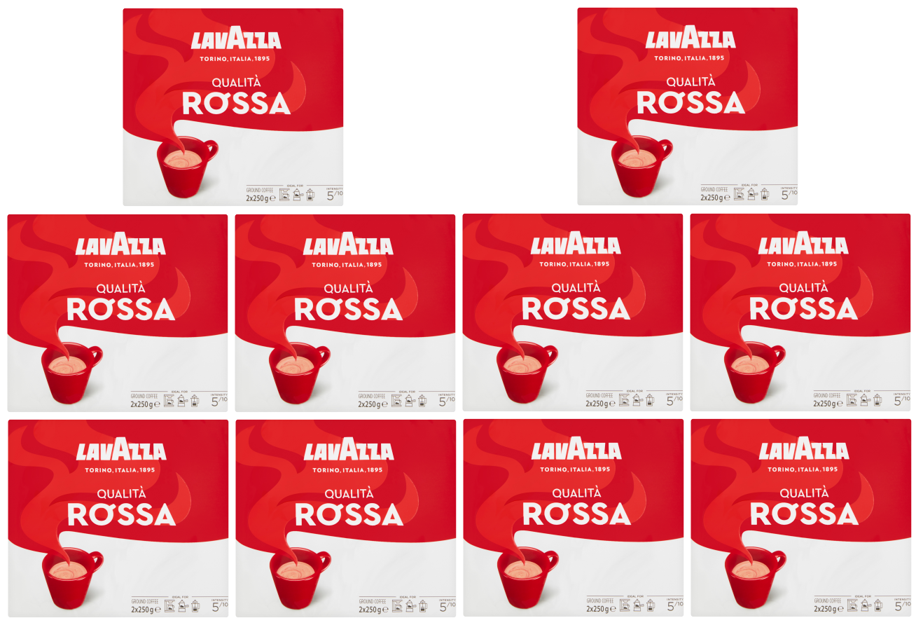 10 x Lavazza Rossa 2Pk - 2X250G