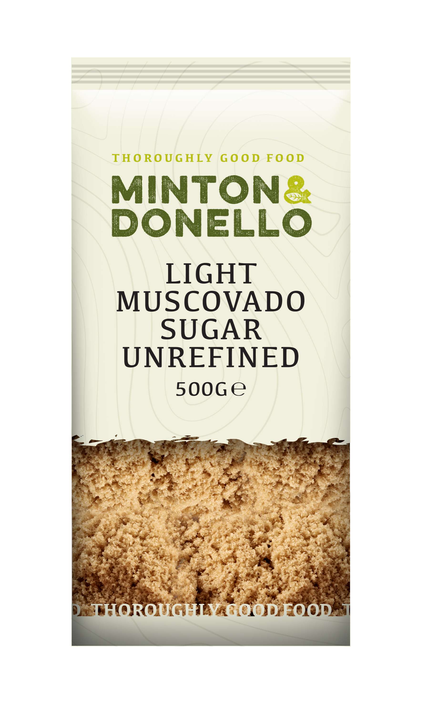 6 x Minton & Donello Light Muscovado Sugar Unrefined - 500g