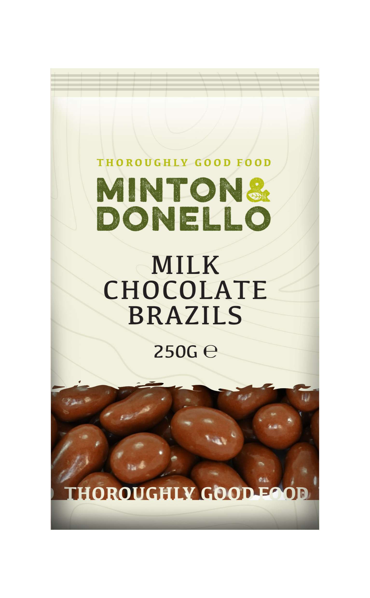 6 x Minton & Donello Milk Chocolate Brazils - 250g