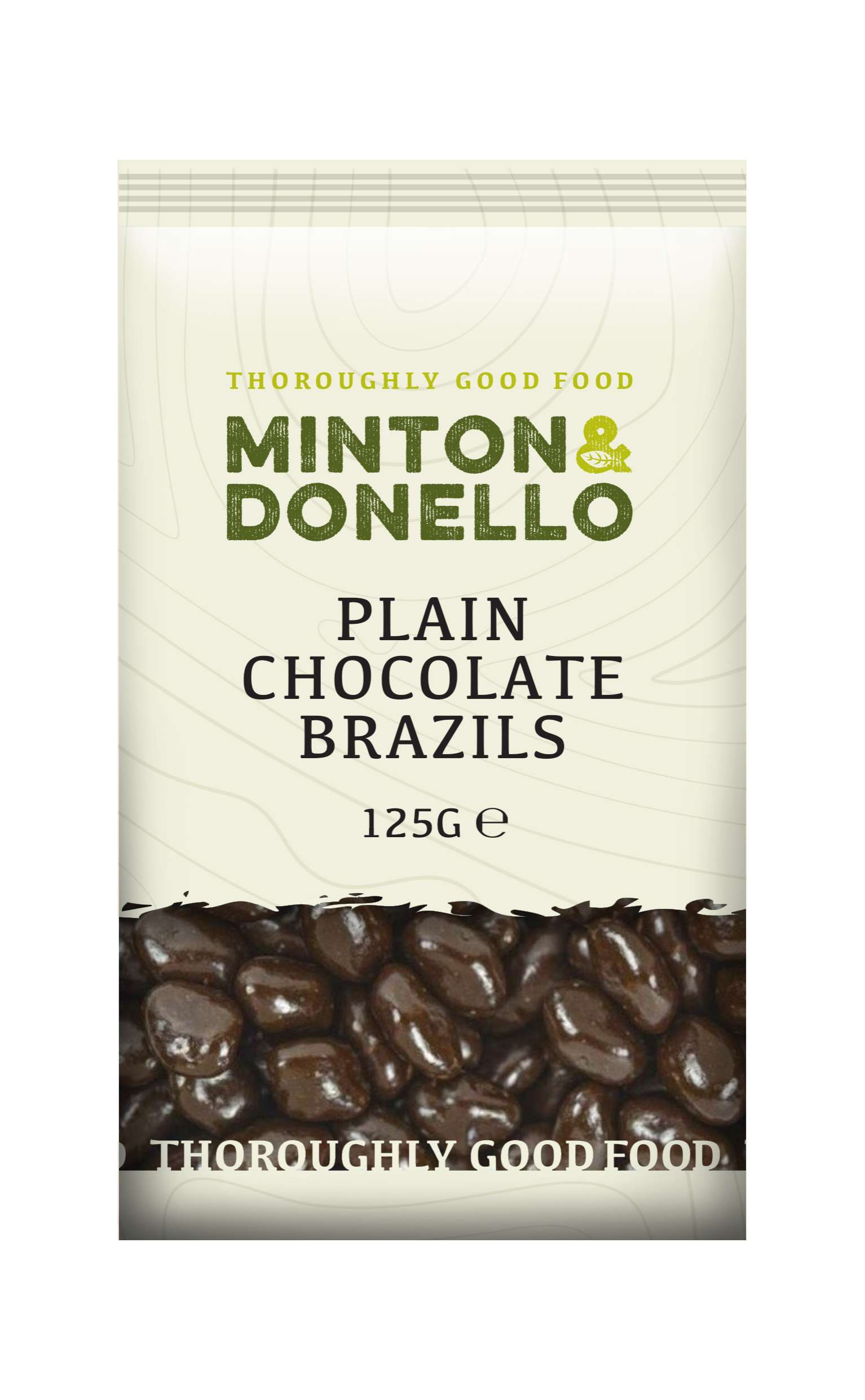 6 x Minton & Donello Plain Chocolate Brazils - 125g