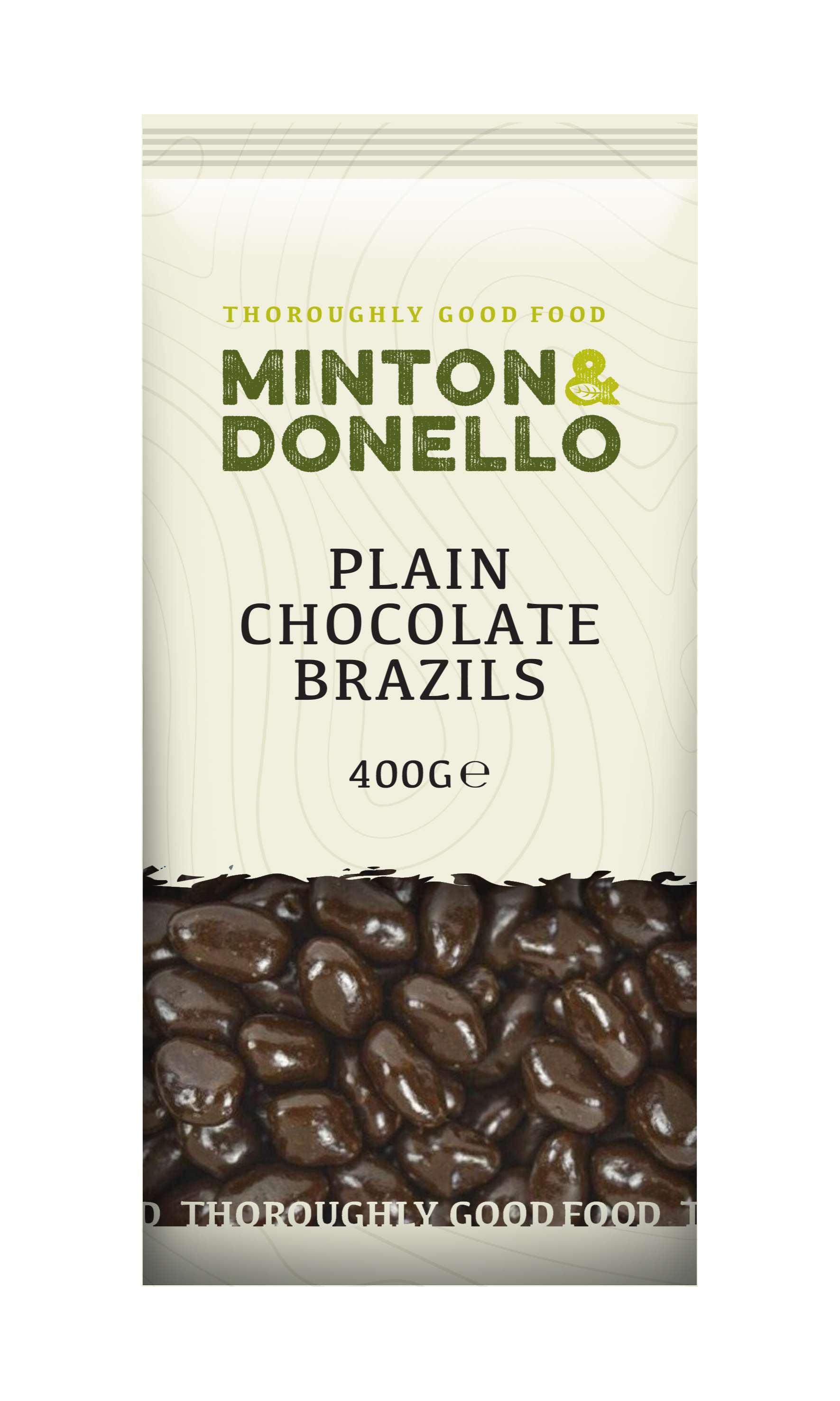 6 x Minton & Donello Plain Chocolate Brazils - 400g