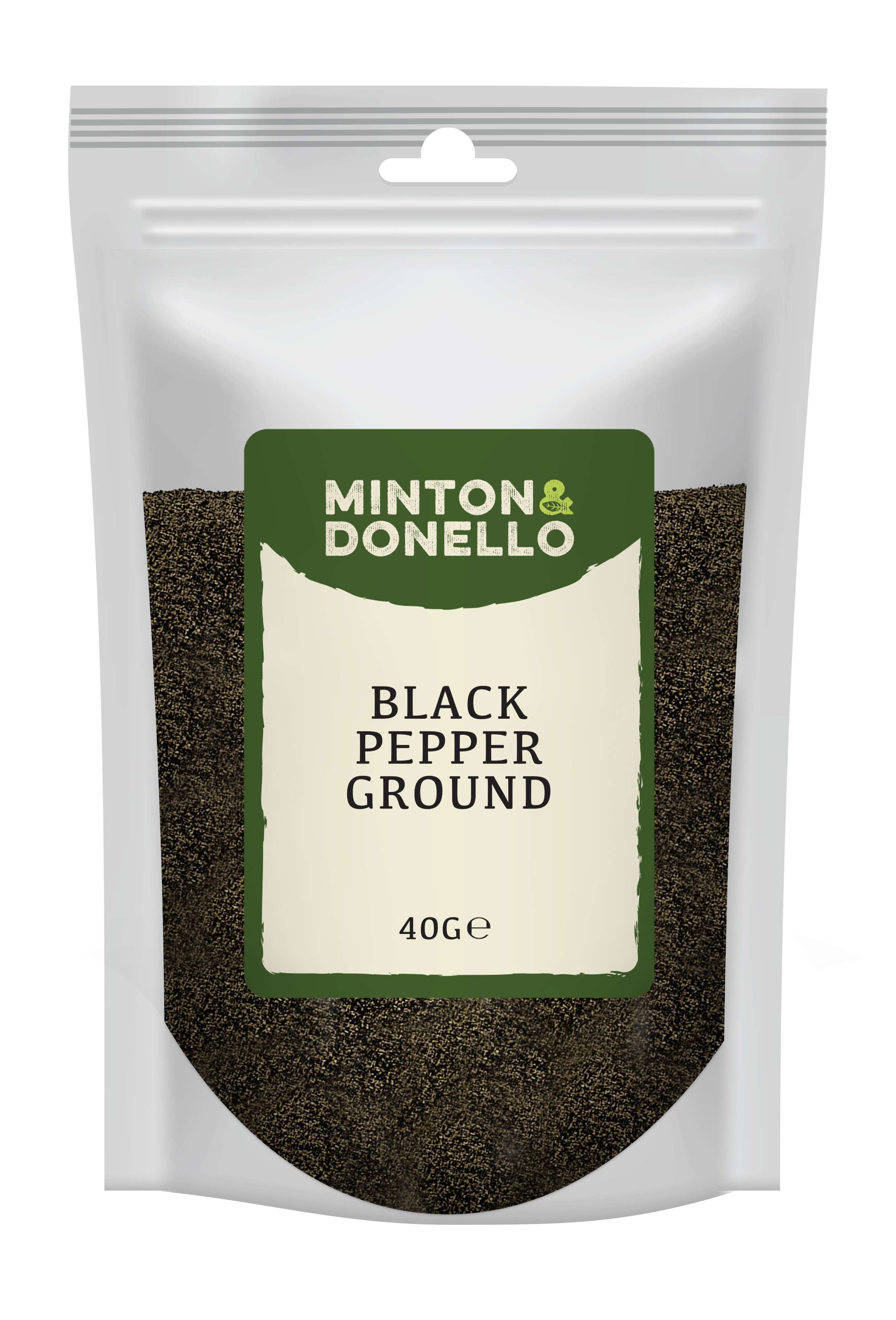 10 x Minton & Donello Black Pepper Ground - 40g