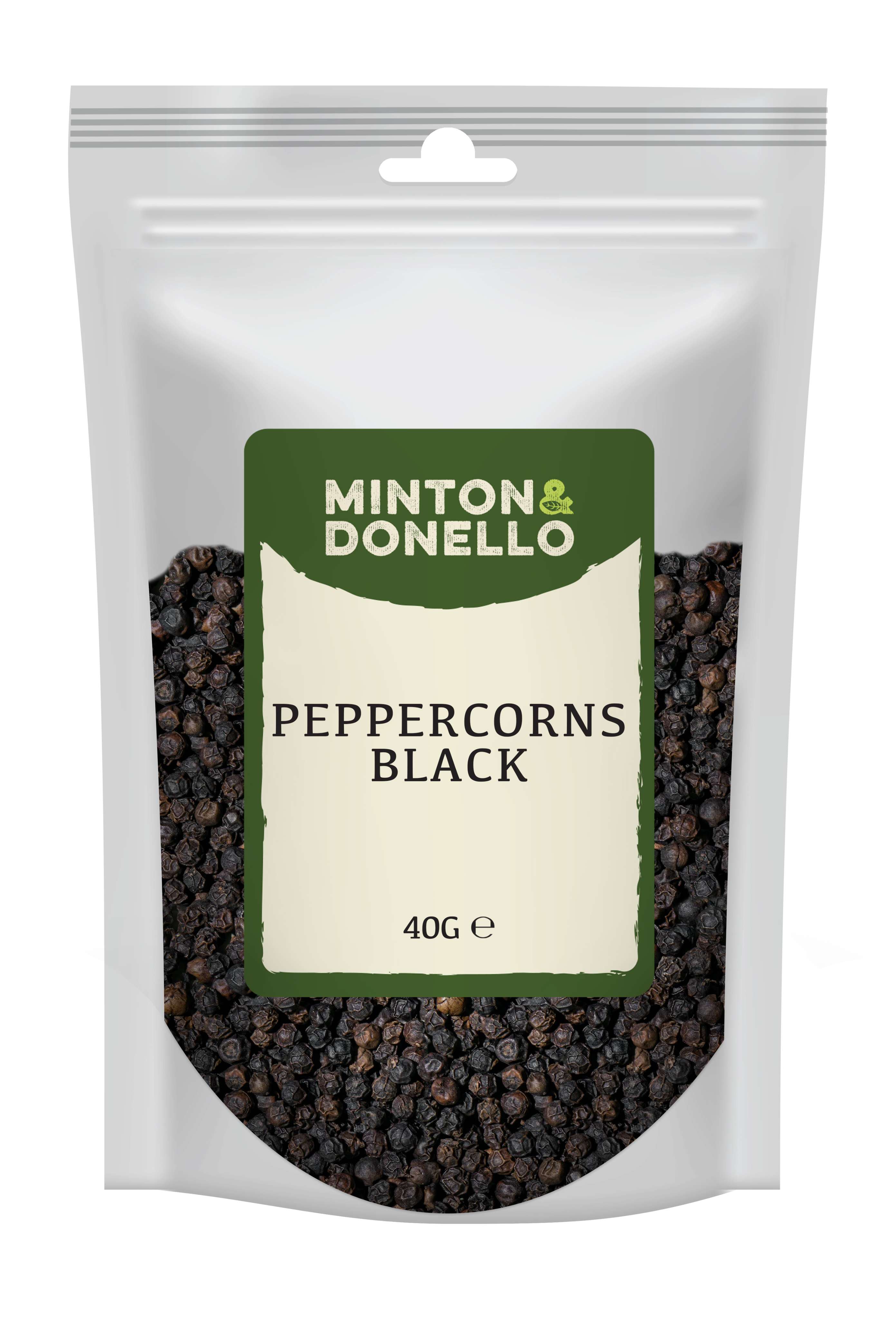 10 x Minton & Donello Peppercorns Black - 40g