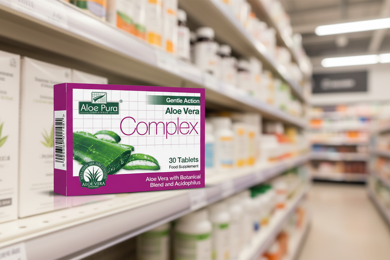 Aloe Pura Gentle Action Aloe Vera Complex - 30caps