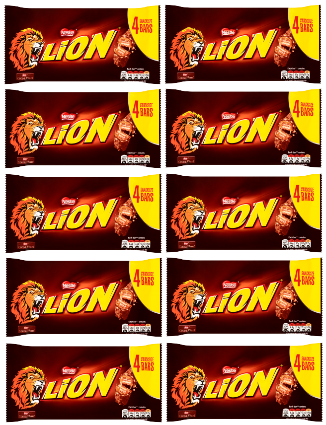 10 x Lion Bar 4Pk 120Gm