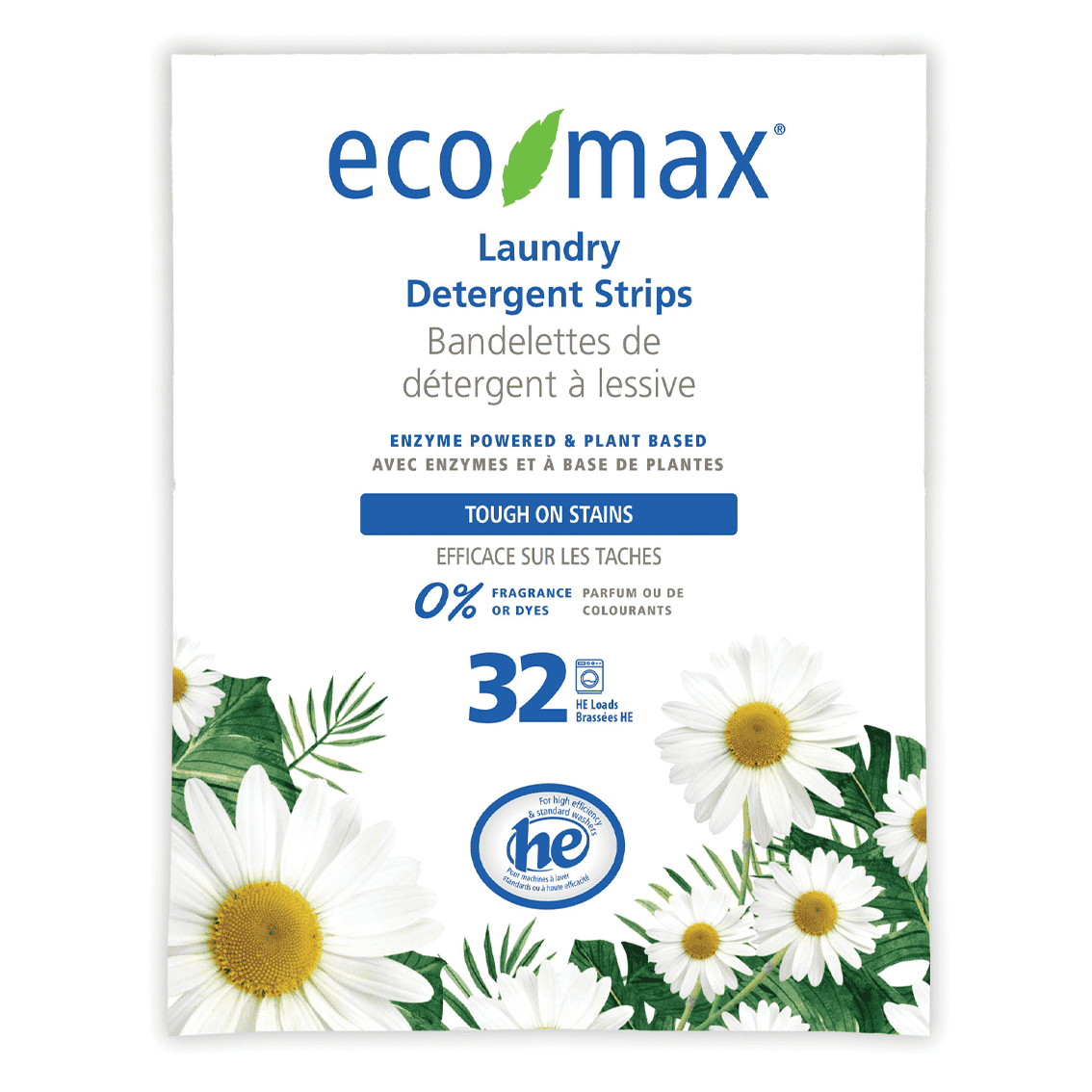 Eco-Max Laundry Detergent Strips Fragrance Free - 32pc