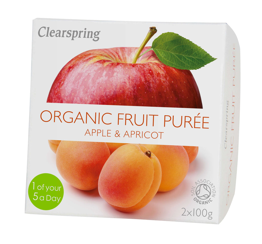Clearspring Fruit Puree Apple/Apricot Organic 2x100g