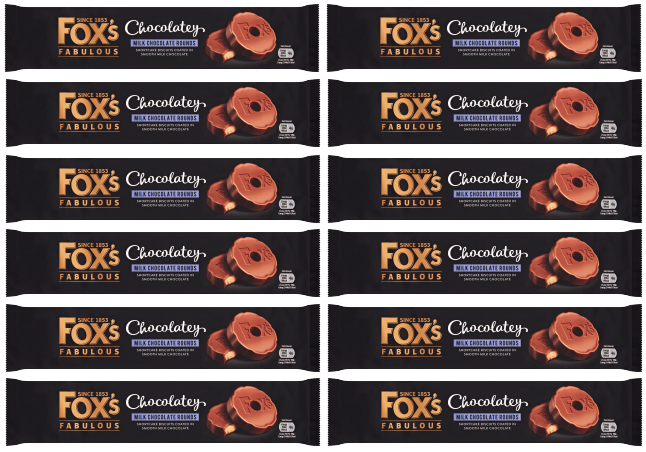 12 x Foxs Chocolatey Shortcake Biscuit Ring 130Gm