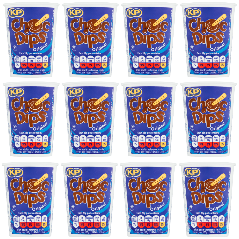 12 x Kp Choc Dips Original 28Gm